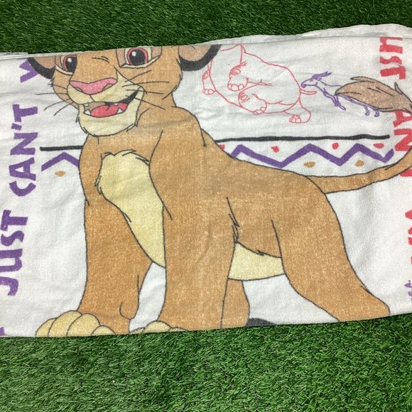 Vintage Lion King Beach Towel Simba Just Can't Wait to be King Disney - Picture 5 of 11
